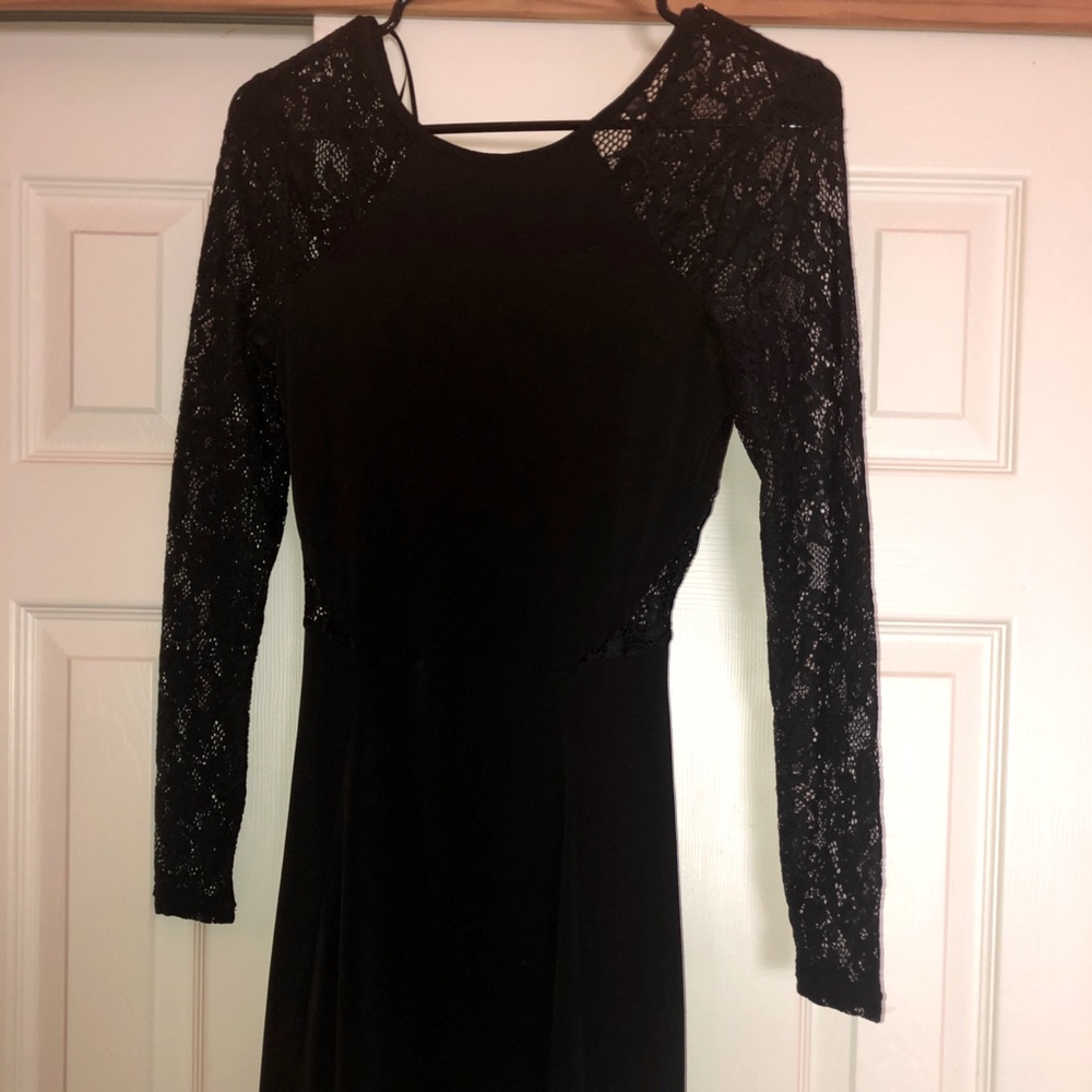 Black dress with lace back